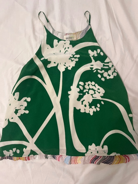 Anthropologie Tops - Anthropologie Porridge Women's Green Floral Tank Top Size Small Sleeveless